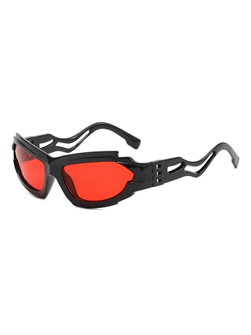 Techno Totem glasses : Orange Black