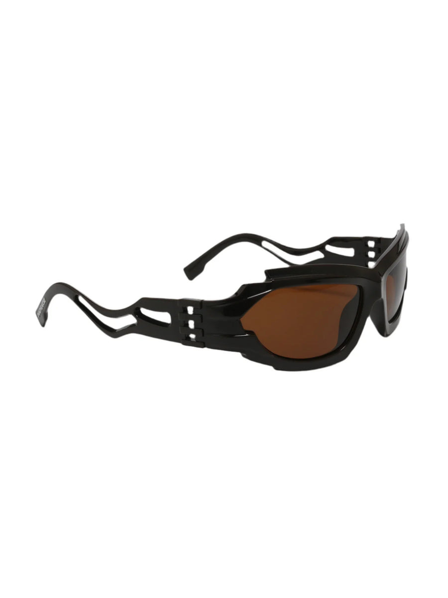 Techno Totem glasses : Brown Black