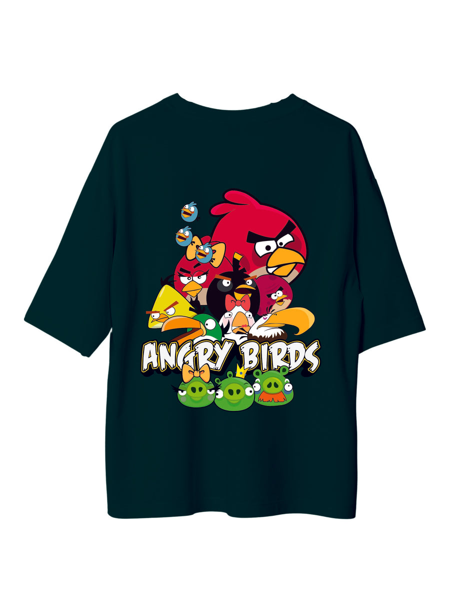 Angry Birds Army : Burger Bae Oversized  Tee For Men and Women