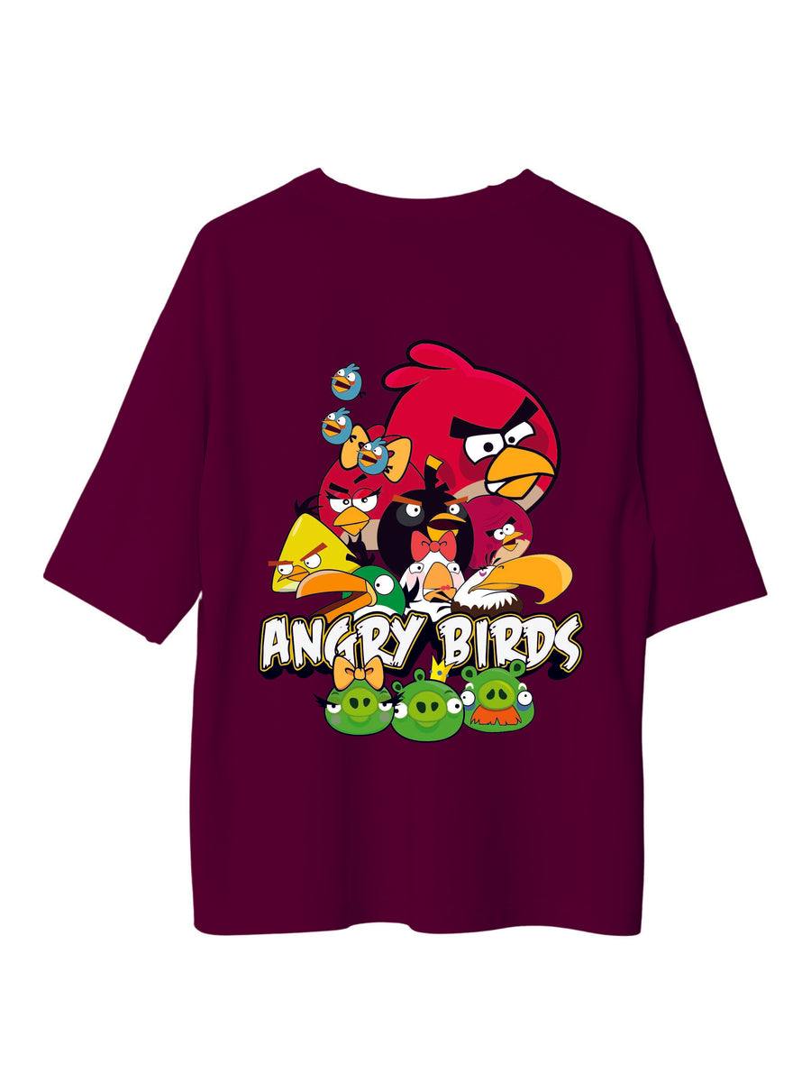 Angry Birds Army : Burger Bae Oversized  Tee For Men and Women