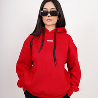 Red : Ye Burger Logo Heavyweight Baggy Hoodie For Men and Women