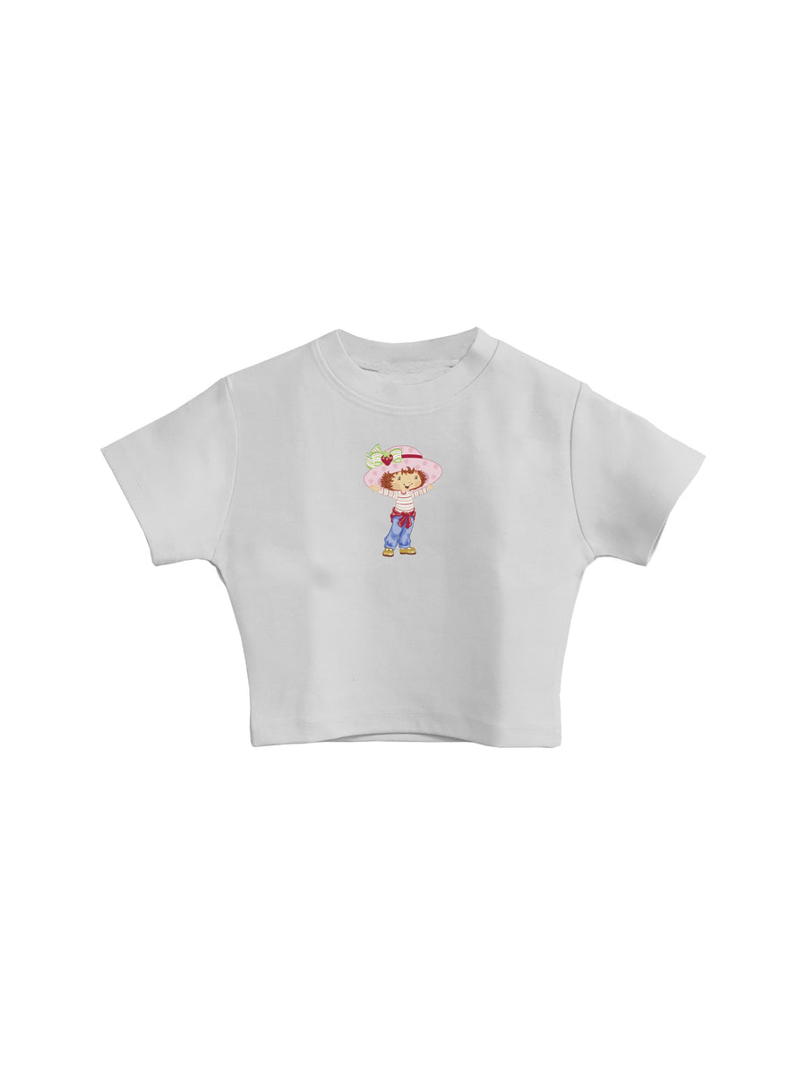 Strawberry Shortcake : Burger Bae Round Neck Crop Baby Tee For Women