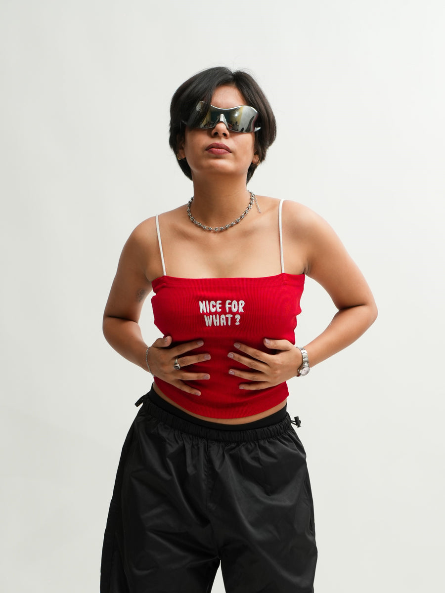 Nice For What ? - Burger Bae Regular Fit Camisole