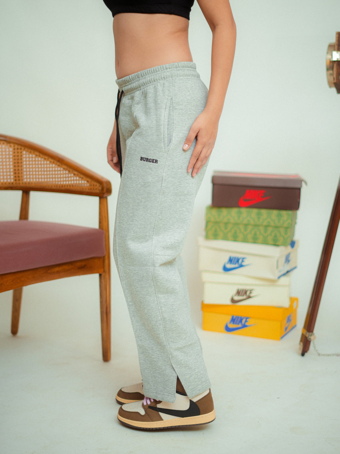 Berlin lounge side slit sweatpants for Men And Women