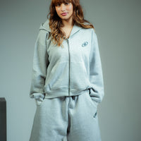 Melange Grey Adam set (Melbourne jacket + Adam shorts) For men and women