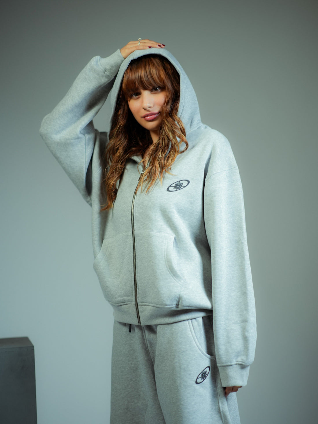 Melange Grey Adam set (Melbourne jacket + Adam shorts) For men and women