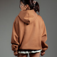 Mocha Mousse : Juicy Logo Heavyweight Baggy Hoodie For Men and Women