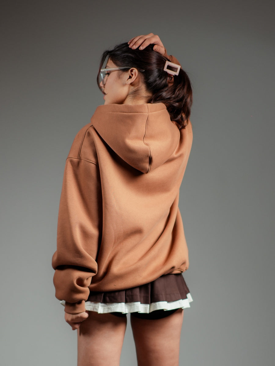 Mocha Mousse : Juicy Logo Heavyweight Baggy Hoodie For Men and Women