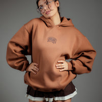 Mocha Mousse : Juicy Logo Heavyweight Baggy Hoodie For Men and Women