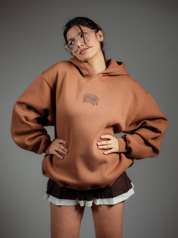 Mocha Mousse : Juicy Logo Heavyweight Baggy Hoodie For Men and Women