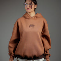 Mocha Mousse : Juicy Logo Heavyweight Baggy Hoodie For Men and Women