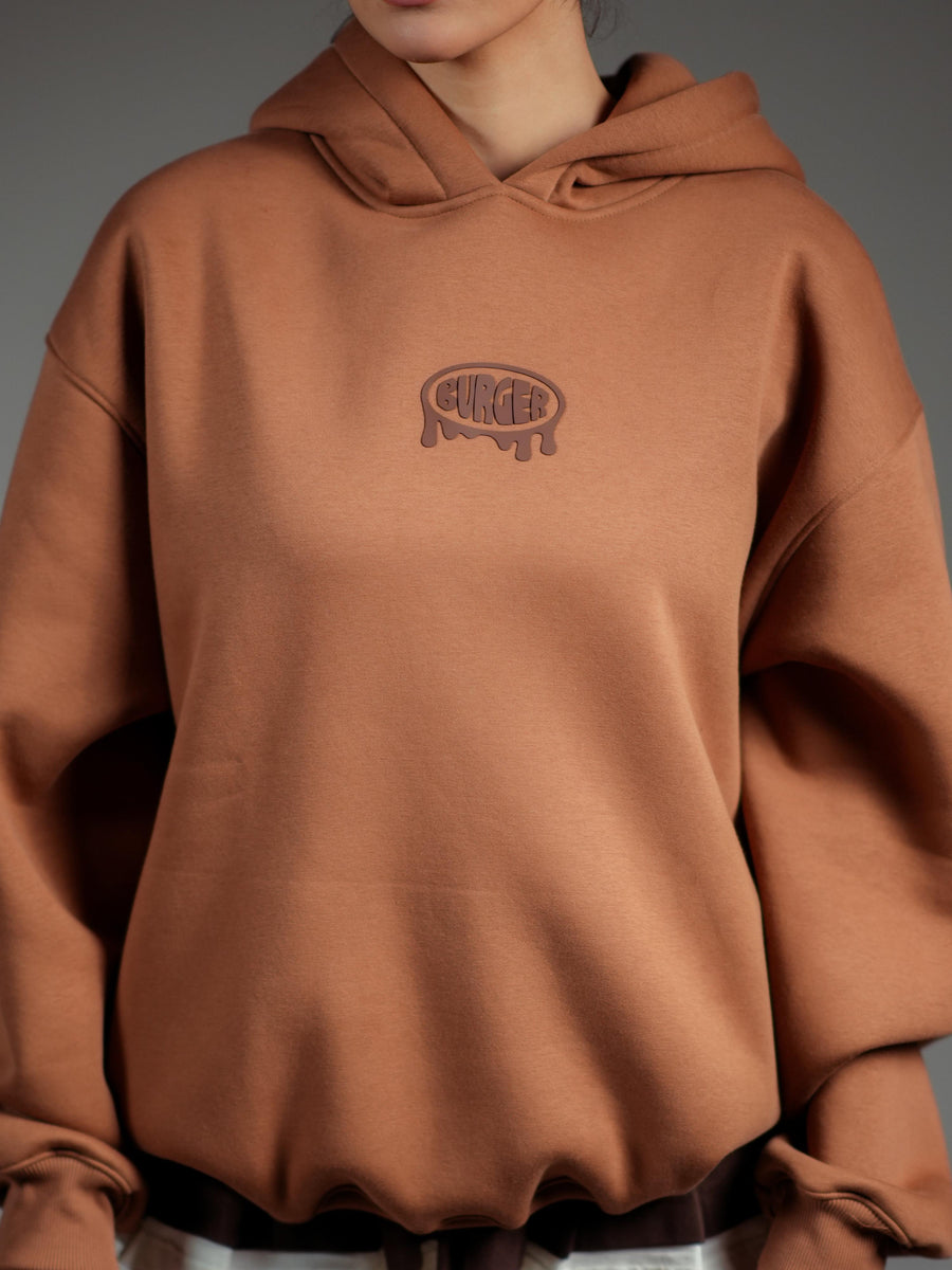 Mocha Mousse : Juicy Logo Heavyweight Baggy Hoodie For Men and Women