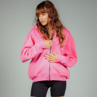 Barcelona Heavyweight Oversized Zip:Through Hoodie Jacket For Women