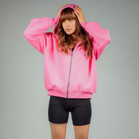 Barcelona Heavyweight Oversized Zip:Through Hoodie Jacket For Women