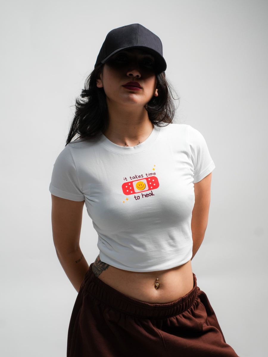 Takes time to heal - It Girl Y2k Bay tee for Women