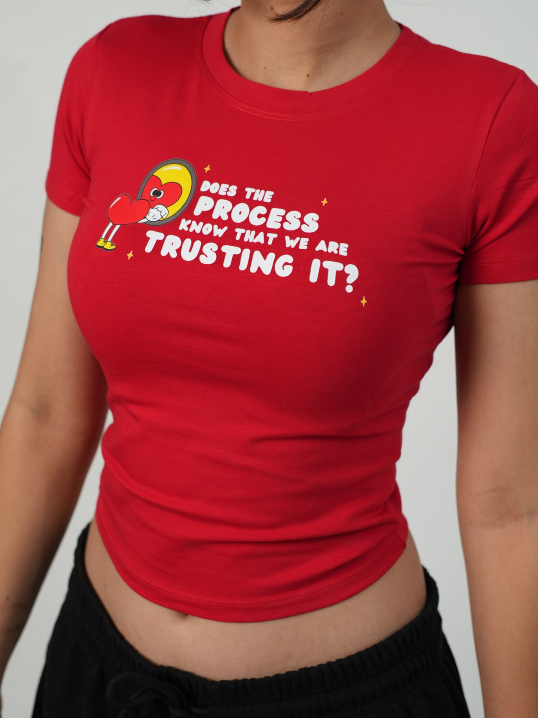 Trusting The process - IT Girl Y2K Baby Tee For Women