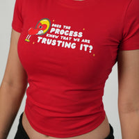 Trusting The process - IT Girl Y2K Baby Tee For Women