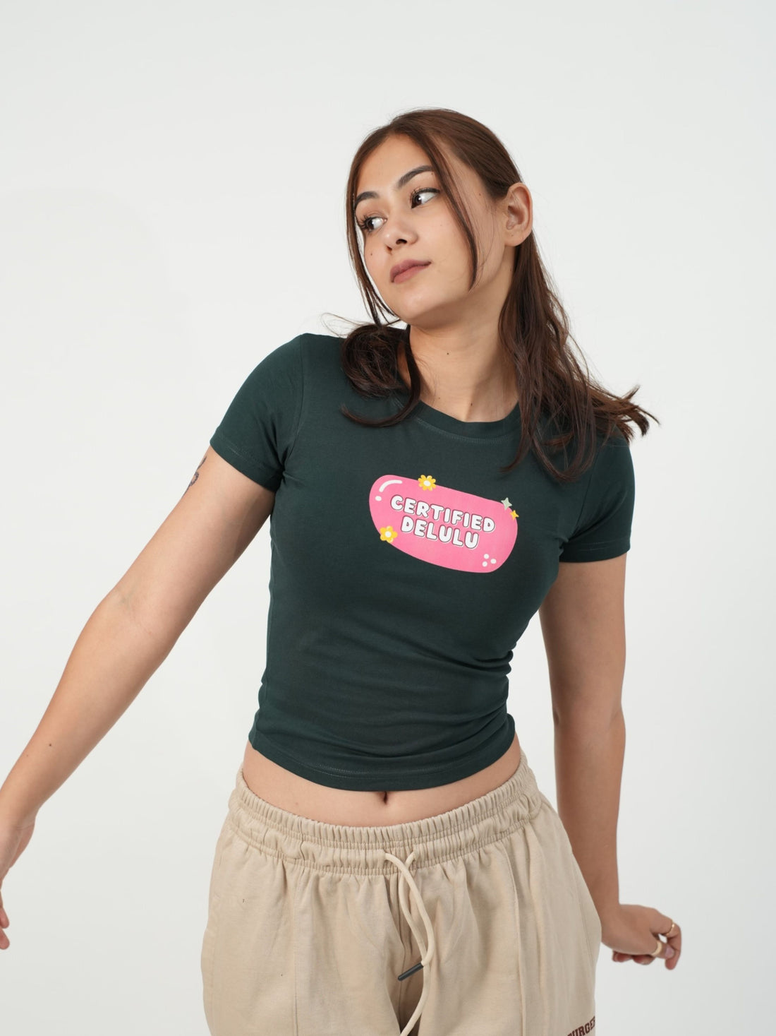 Certified Delulu - IT Girl Y2K Baby Tee For Women