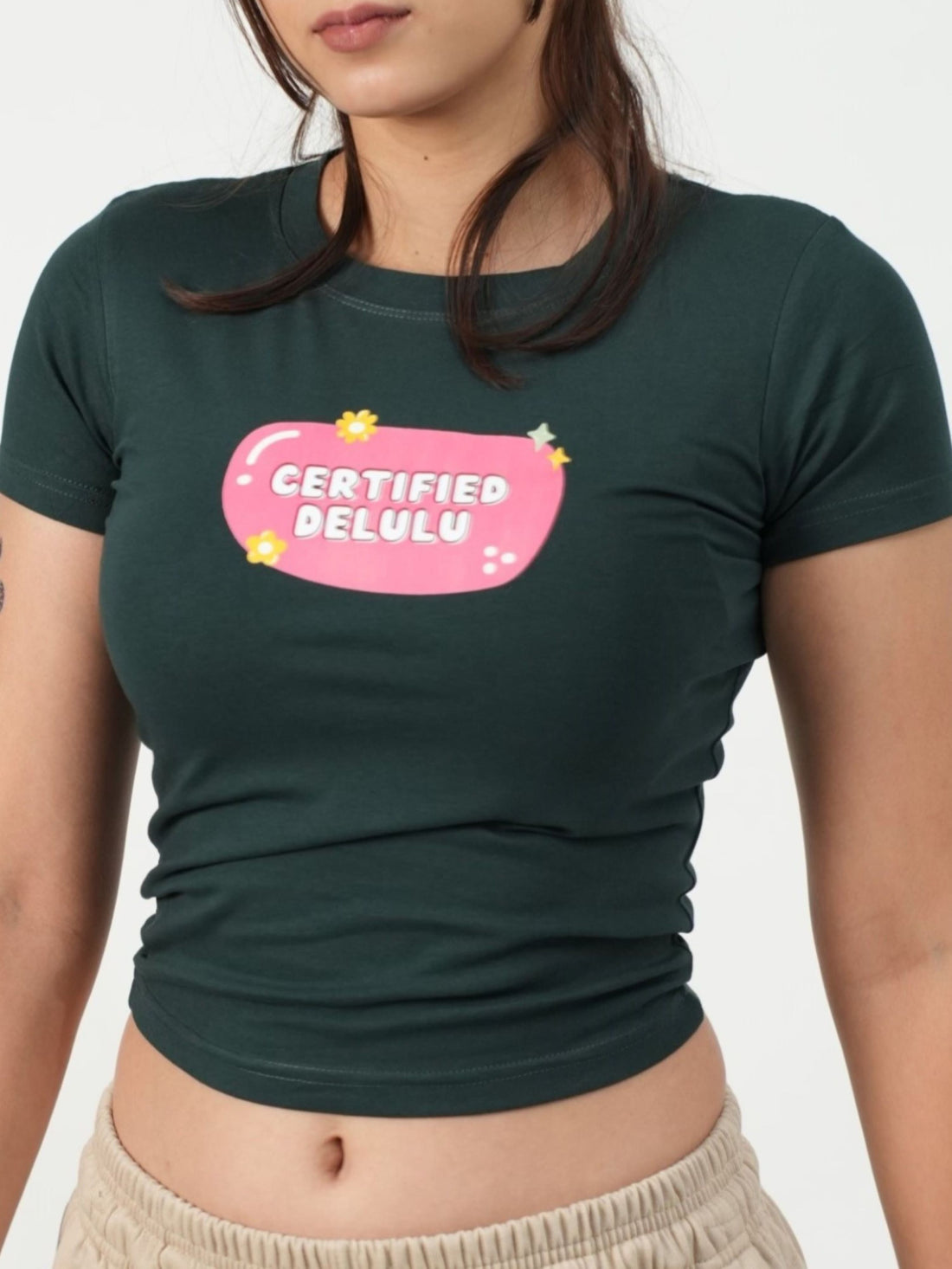 Certified Delulu - IT Girl Y2K Baby Tee For Women