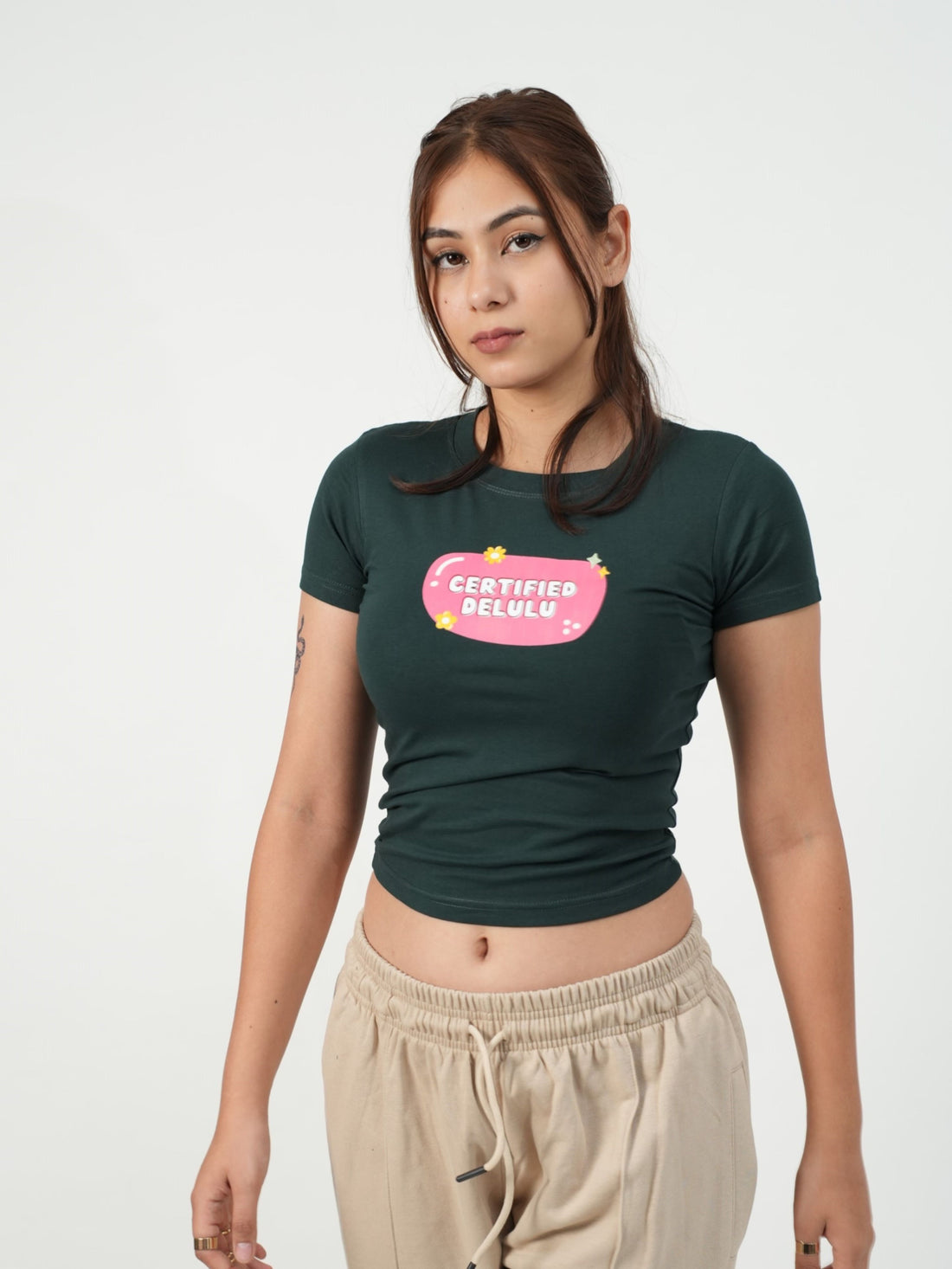 Certified Delulu - IT Girl Y2K Baby Tee For Women