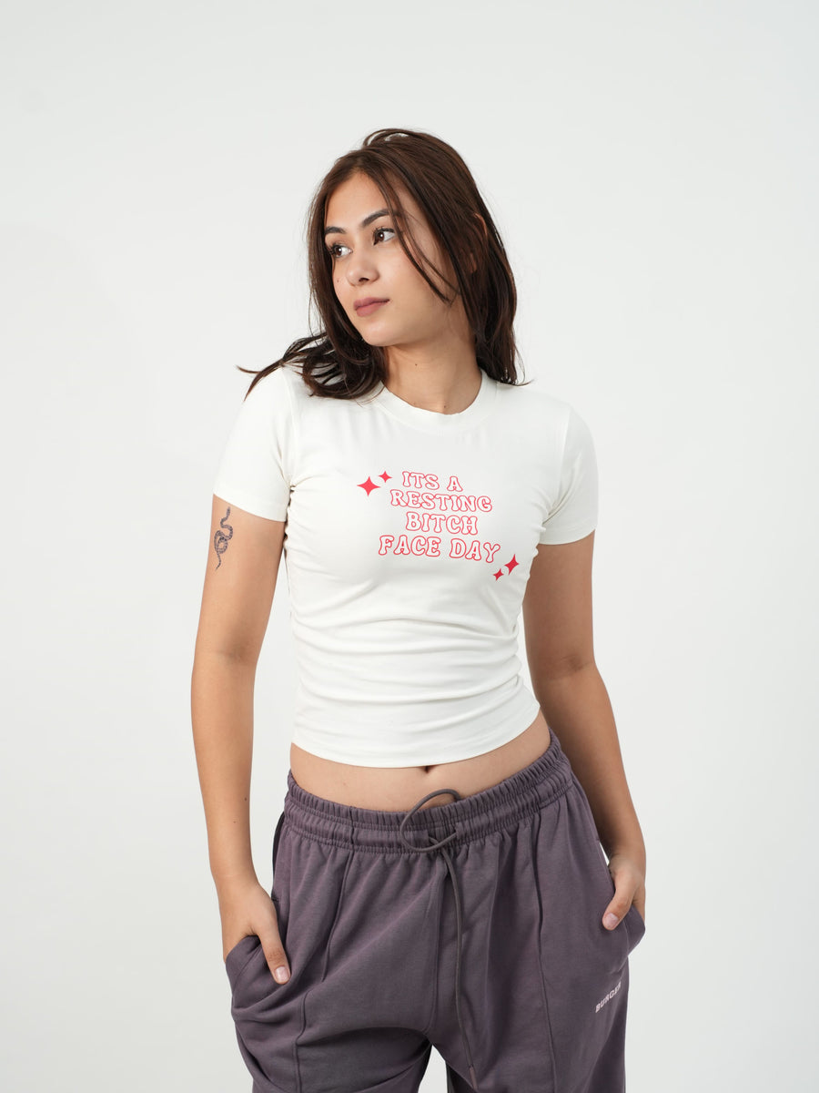 Resting Bi*ch face - IT Girl Y2K Baby Tee For Women