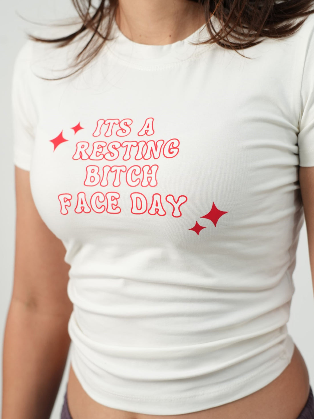 Resting Bi*ch face - IT Girl Y2K Baby Tee For Women