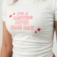 Resting Bi*ch face - IT Girl Y2K Baby Tee For Women