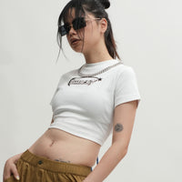 Broken Souls : Burger Bae Round Neck Crop Baby Tee For Women