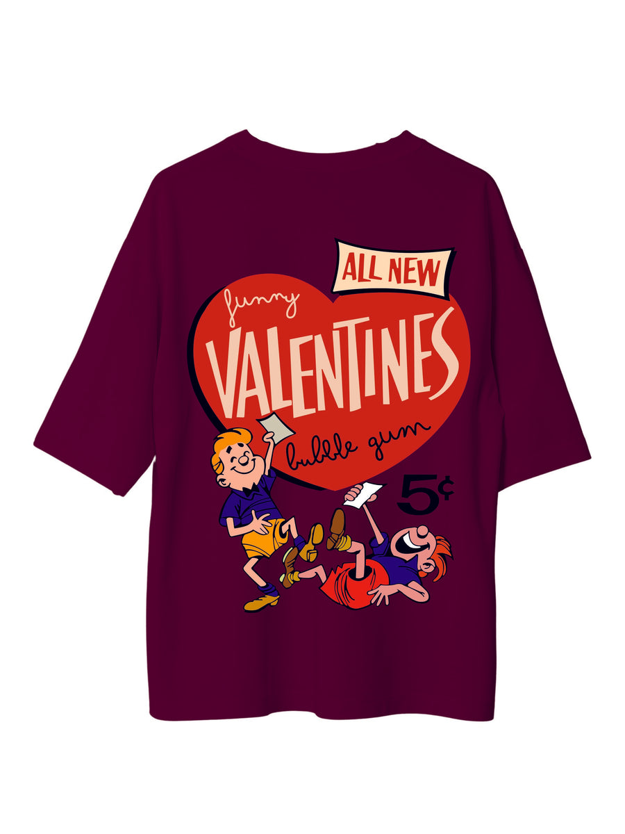 The Valentines : Burger Bae Oversized  Tee For Men and Women