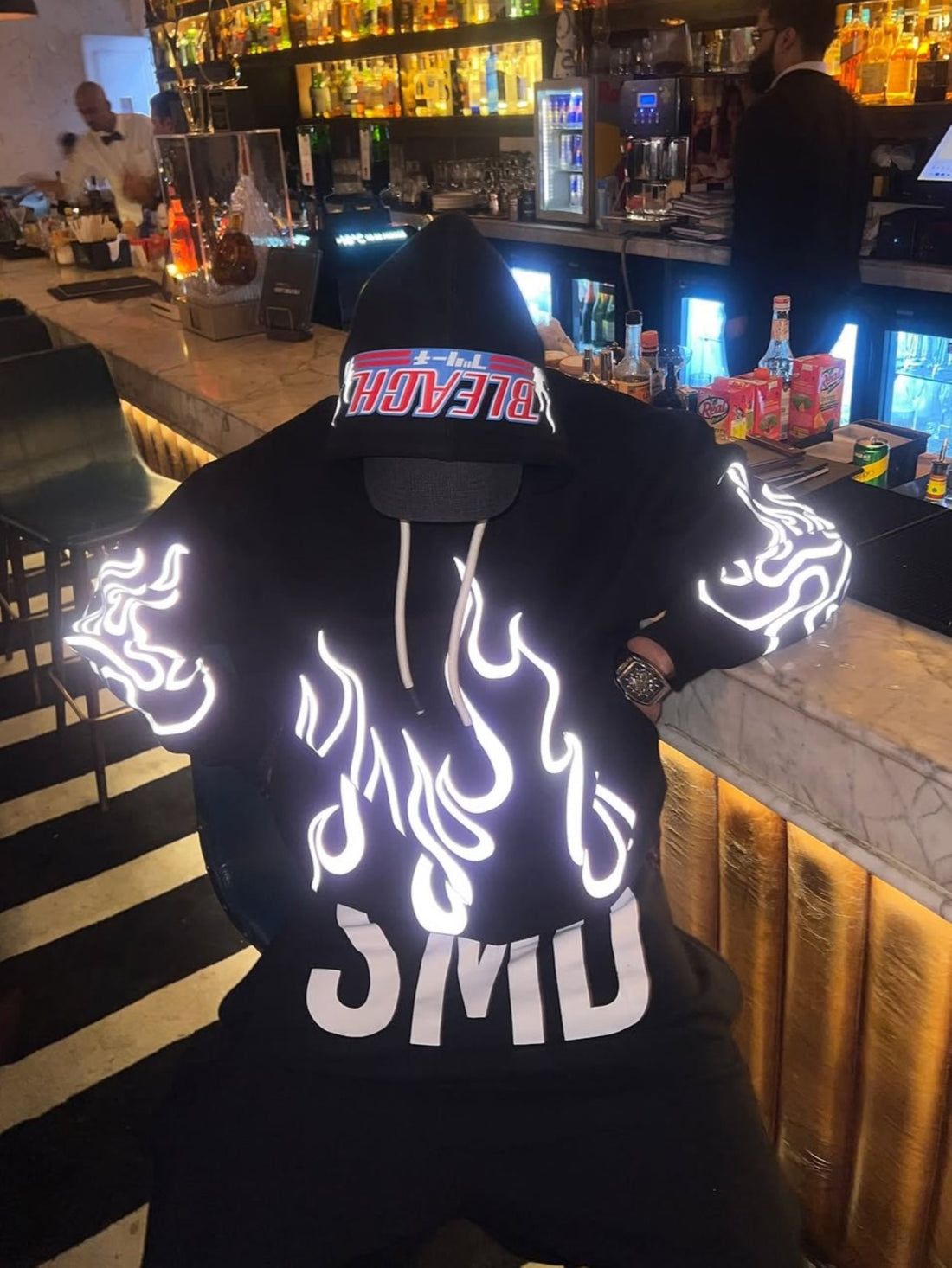 Bleach  (Reflective) : Heavyweight Baggy Hoodie For Men and Women