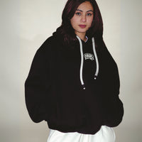 Black : Juicy Burger Heavyweight Baggy Hoodie For Men and Women