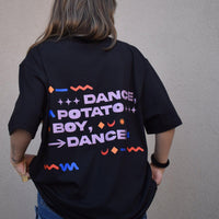 Dance Potato Boy Dance Oversized Tee (T-shirt) Oversized T-shirt Burger Bae FreeSize Black 