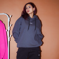 Ye Hoodie : Minimal Burger Logo Heavyweight Baggy Hoodie For Women