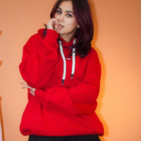 Ye Hoodie : Minimal Burger Logo Heavyweight Baggy Hoodie For Women