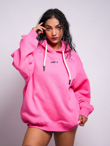 Ye Hoodie : Heavyweight Baggy Hoodie (Bubblegum Pink) For Men and Women