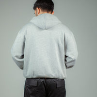 Melange Grey Melbourne Heavyweight Oversized Zip-Through Hoodie Jacket For Men and Women