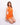 Tennis Dress - Burger Bae Bodycon V-Neck Collar Dress (Bright Orange) - BurgerBae