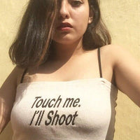 Touch Me I'll Shoot Camisole Camisole Burger Bae XS White 