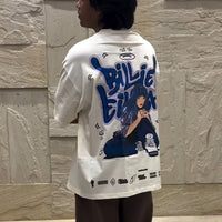 The Billie Eilish Cartoon Art Drop Sleeved Tee for Men and Women